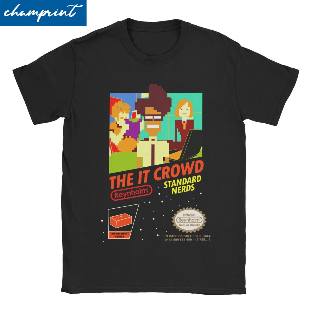 The It Crowd Nes 8 Bit Game Nerds Funny Tech Britain Sitcom T-Shirts Men Cotton T Shirt Short Sleeve Tee Shirt Original Tops