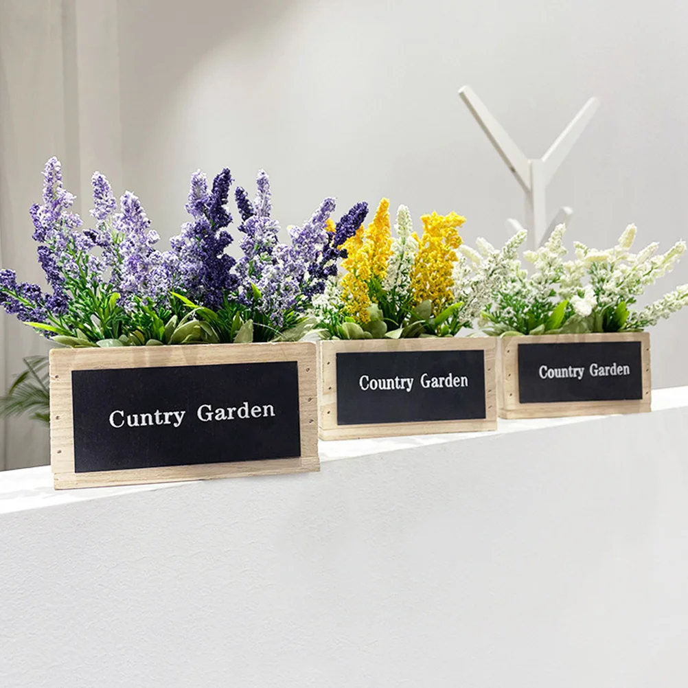 

1Pcs Simulated Lavender Bonsai Potted Plant Desktop Decor Home Wedding Layout Fake Flower Simulated Flower Decor