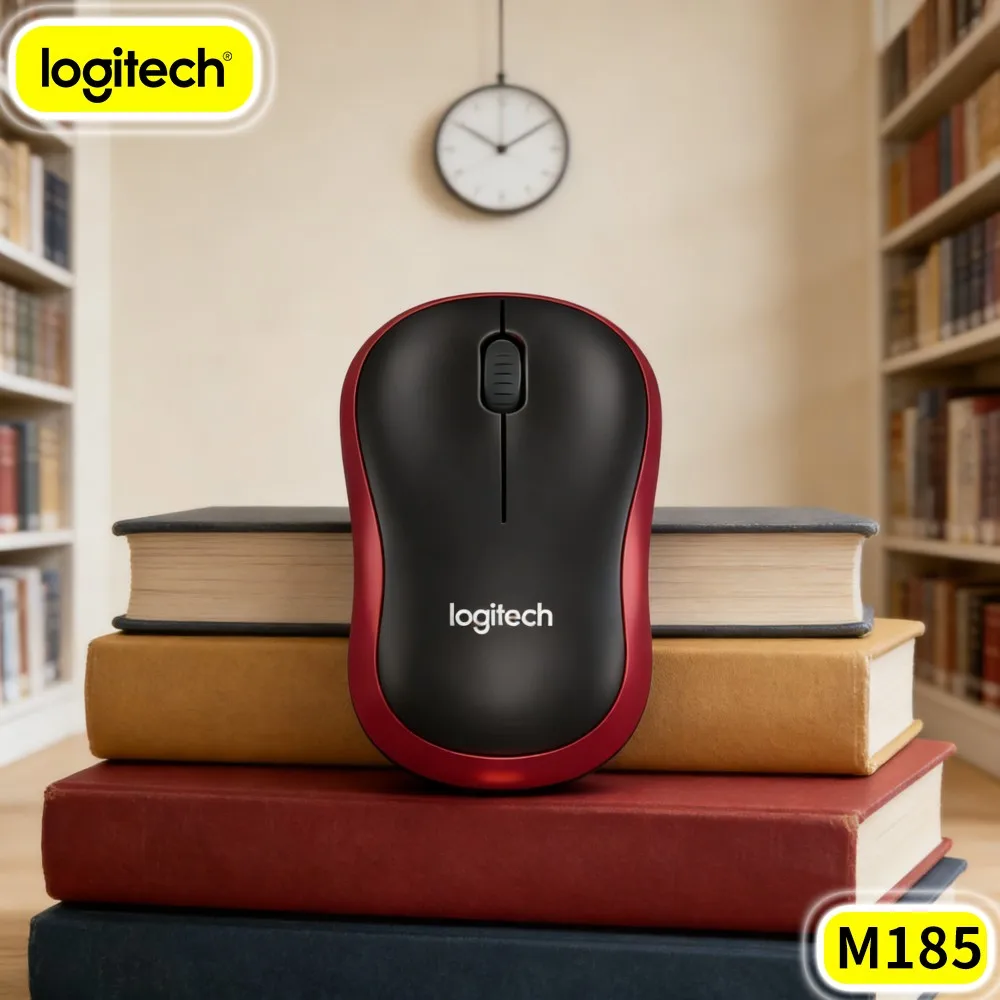 Logitech M185 Wireless Mouse Fine Pointer Movement For Office Document Work For Laptop PC Home Win Mac