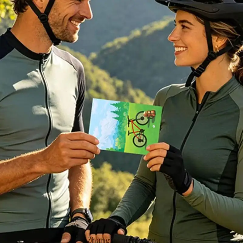 3D-Mountainbike-Grußkarten-Set für Nachrichten und Geschenke, 3XUF – Detail 7