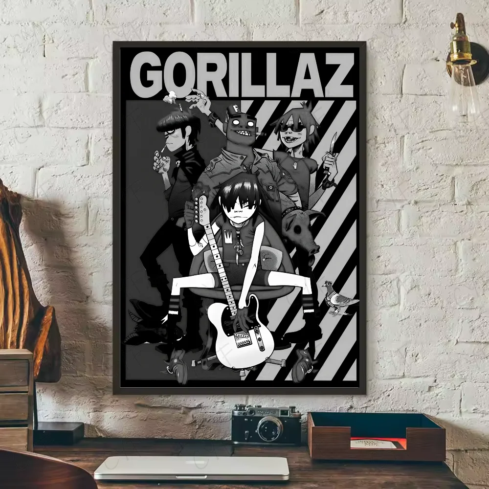 1PC Band G-Gorillaz Music Cool Poster Waterproof Wall Art Sticker