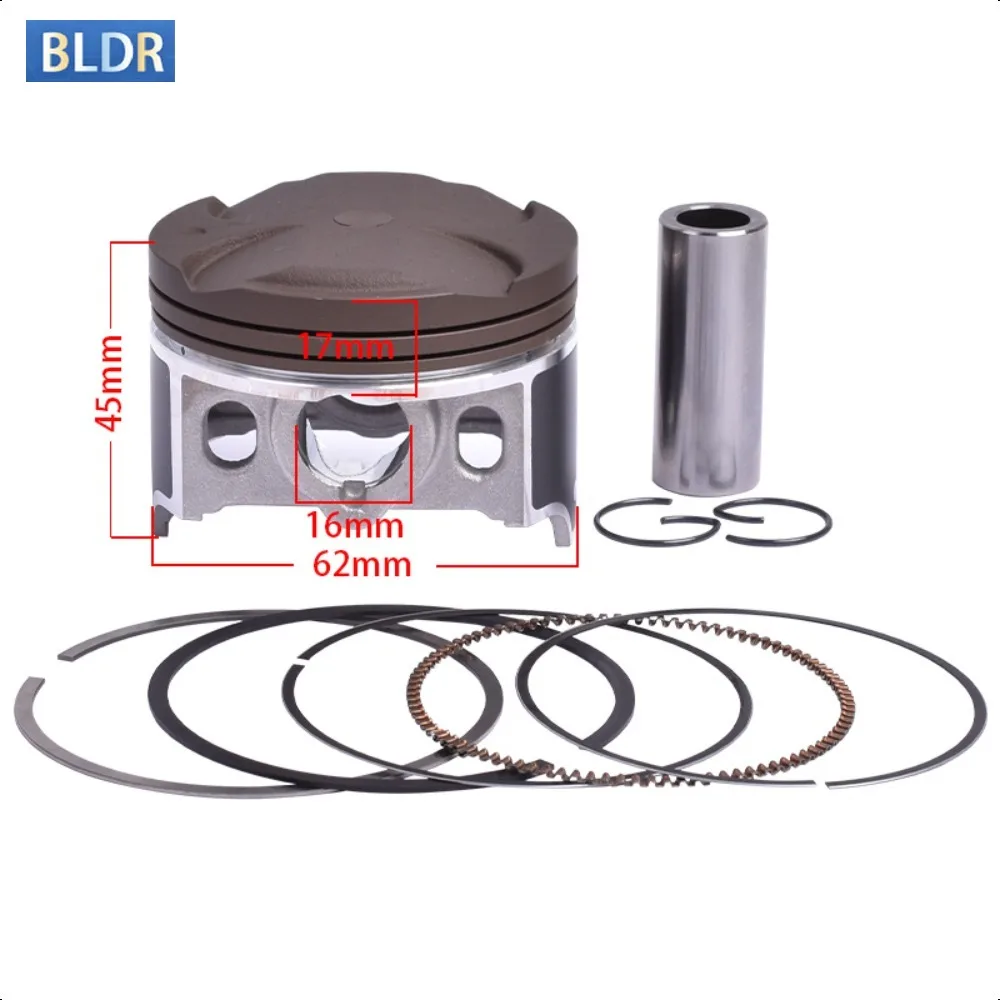 2set 62mm 62.25mm 62.5mm 62.75mm 63mm Motorcycle Cylinder Piston Rings for Kawasaki Ninja 250R EX250J8F 2008-2012 Ninja 250R