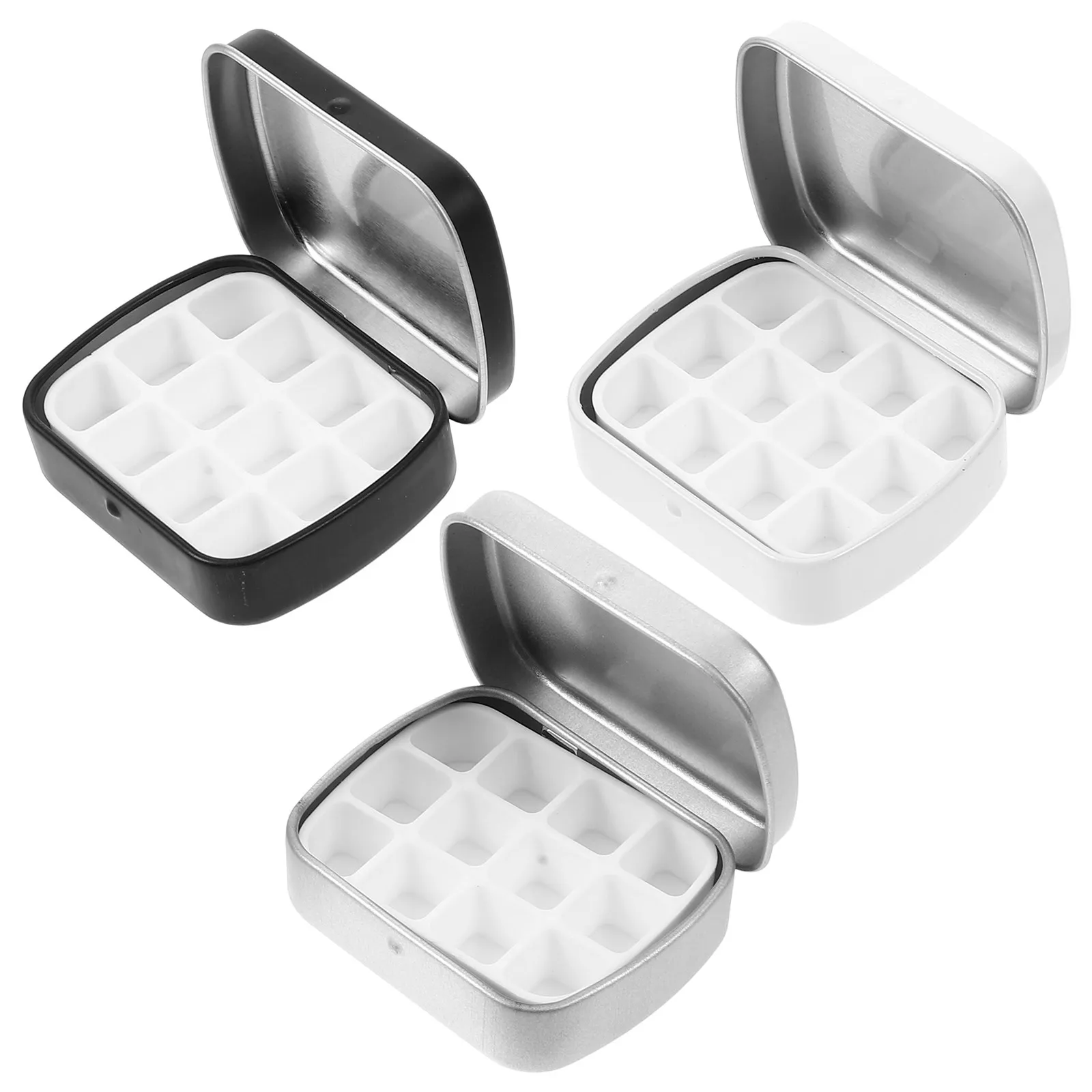 

Мини-органайзер для гель-лаков с отделениями, портативный металлический кейс для хранения художественных принадлежностей, акварели и маникюра