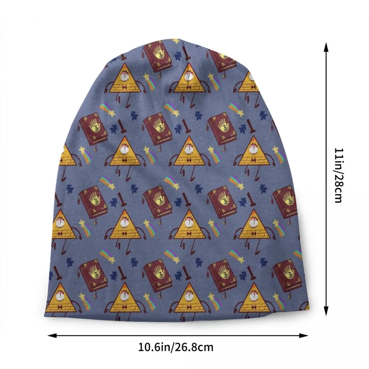 Custom Bill Cipher Wallpaper Bonnet Hats Hip Hop Knitting Hat For  Autumn Winter Warm Gravity Falls Skullies Beanies Caps