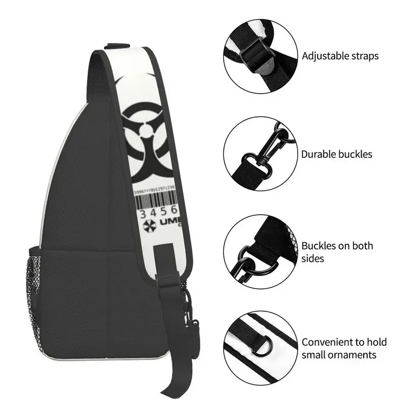 Videogame Cosplay Corporatie Paraplu Sling Crossbody Borsttas Mannen Mode Schouder Rugzak Voor Reizen Fietsen