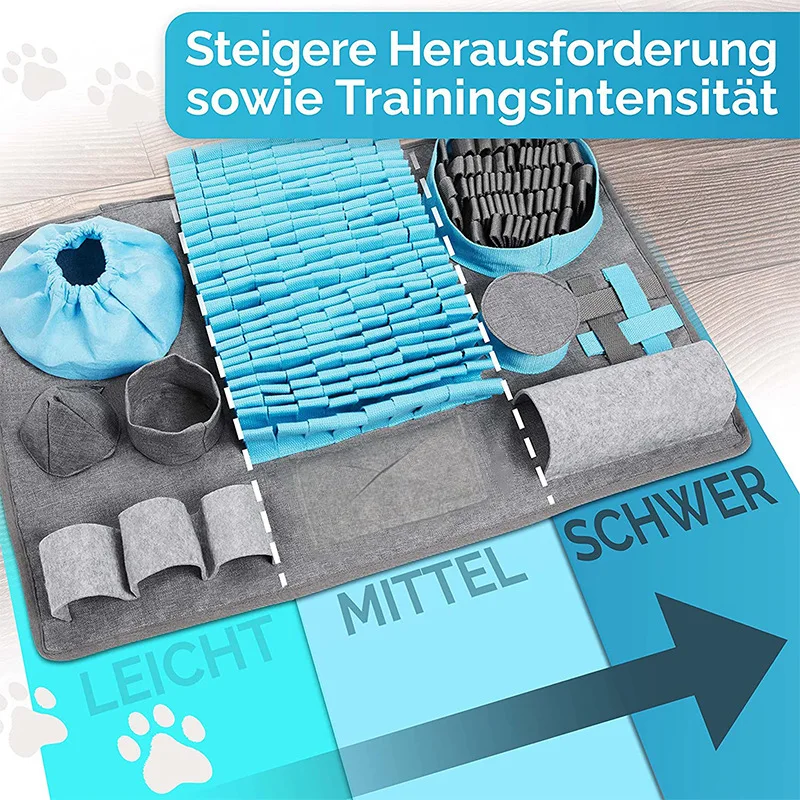 New Sniffing Mat Foraging Mat Dog Training Anti-choking Game Mat Interactive Food Hiding Mat Machine Washable Dog Accessories