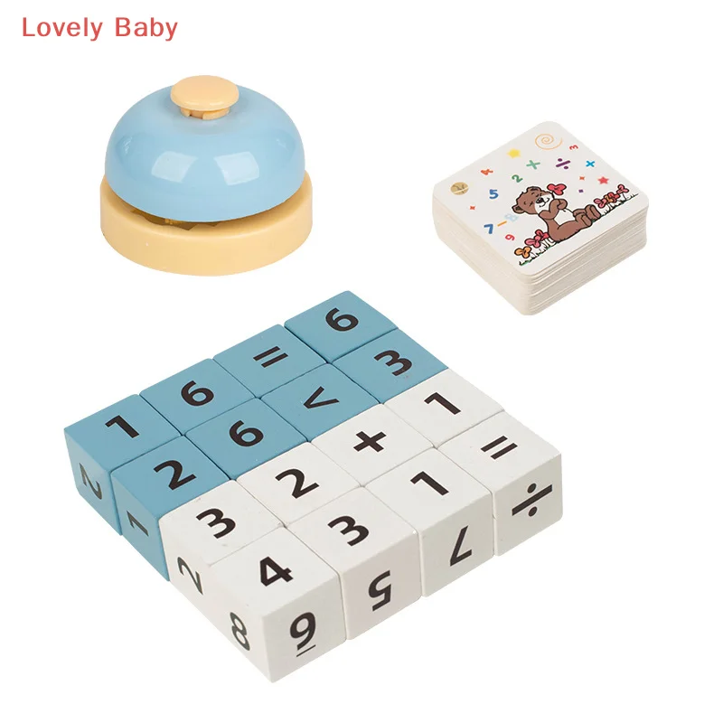 【BS】Blocos de matemática, jogo de aprendizagem de matemática, conjunto de blocos de contagem, promove habilidades cognitivas, para viagens em casa, sala de aula pré-escolar