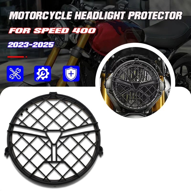 

New Motorcycle Accessorie Headlight Protector Headlight Grille Mesh Protector Kit For Speed400 Speed 400 SPEED400 2023 2024 2025