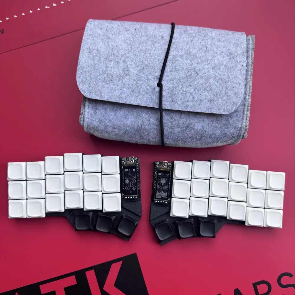 Corne 분할 키보드 3x6 사용자 정의 Kailh Choc 스위치 좋은 뷰 스크린 혼 키보드 키트 핫 스왑 Bluetooth ZMK Remap Teclado Gamer