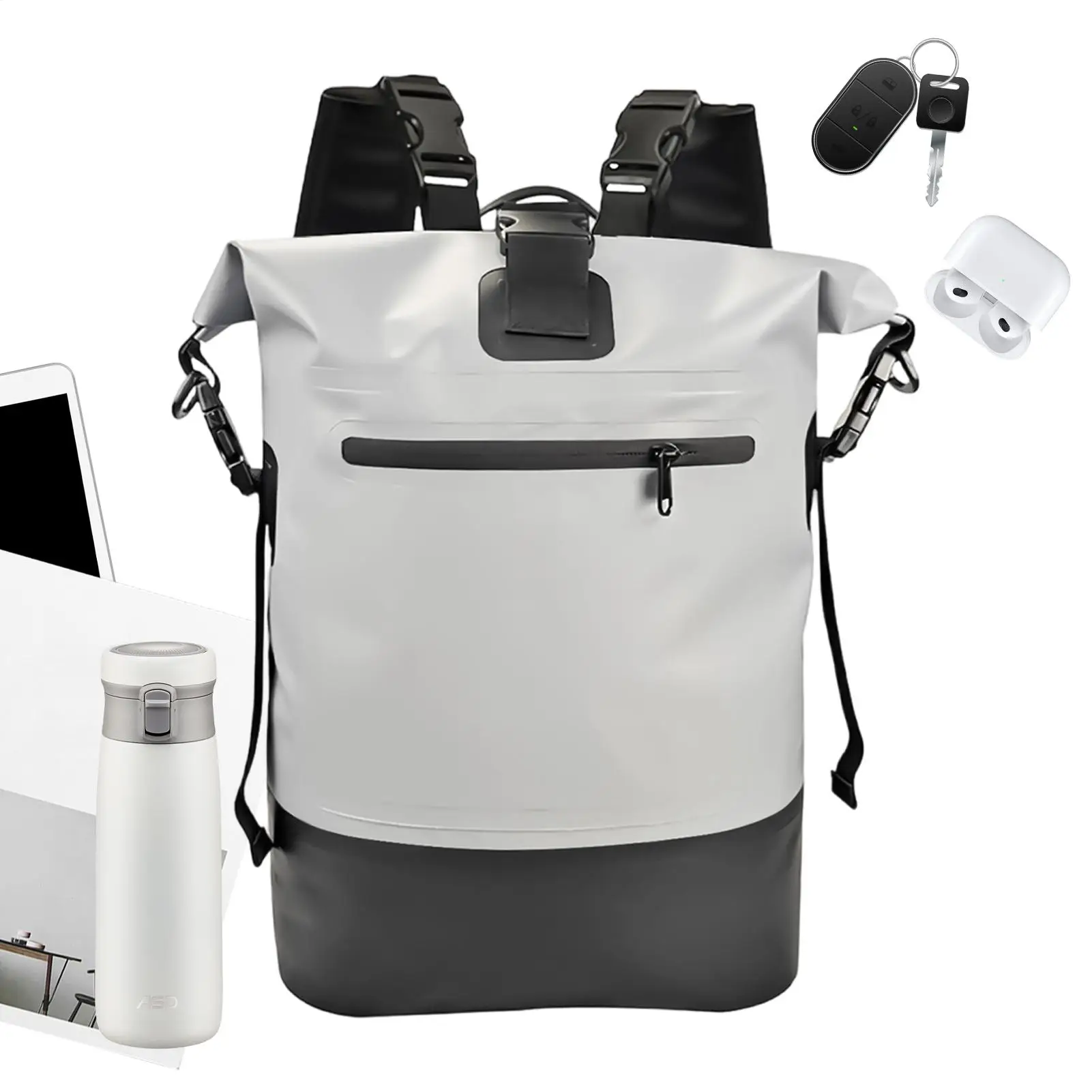 

Waterproof Duffel Bag 25L Roll Top Closure Travel Bag Camping Backpack For Men Hiking Camping Outdoor Mountaineering Trekking