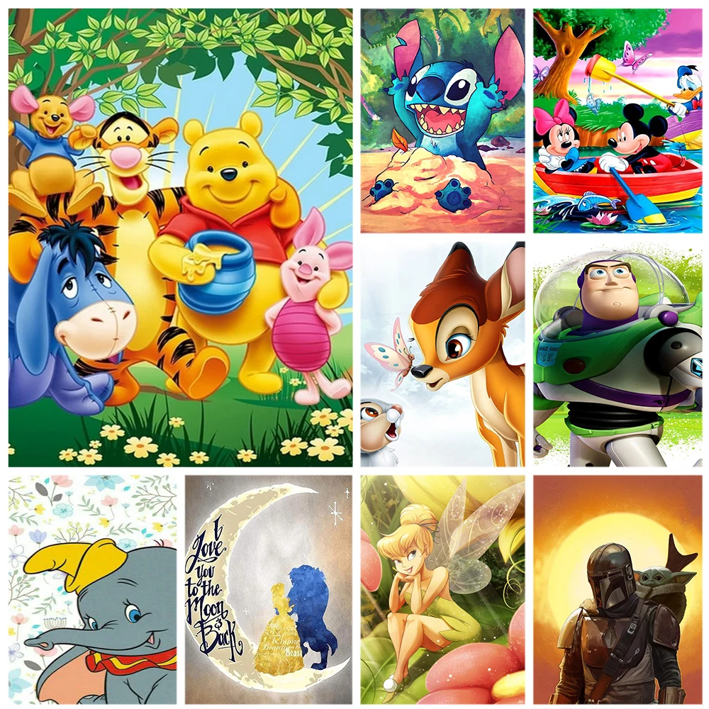 

Disney 5D Diamond Painting Winnie the Pooh New Arrivals Mickey Minnie Mouse Full Drill Art DIY Diamond Mosaic Kits Home Decor