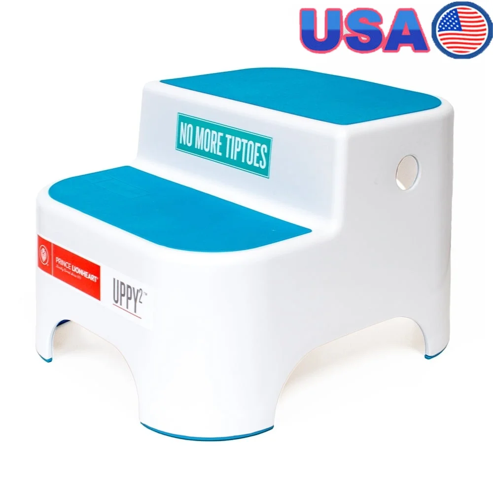Durable Kids Step Stool Non-Slip Portable Potty Training Stool Bathroom Kitchen Multi-Purpose Use Compact Lightweight Design