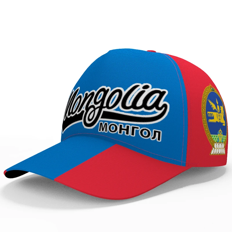 Mongolia Baseball Caps Free 3d Custom Made Name Number Team Logo Mn Hat Mng Country Travel Mongol Nation Mongolian Flag Headgear