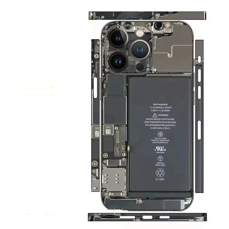 Tear Down Skin for IPhone17 16 15 14 13 Pro Max Plus Back Screen Protector Cover Circuit Camouflage 3M Wrap Sticker Film