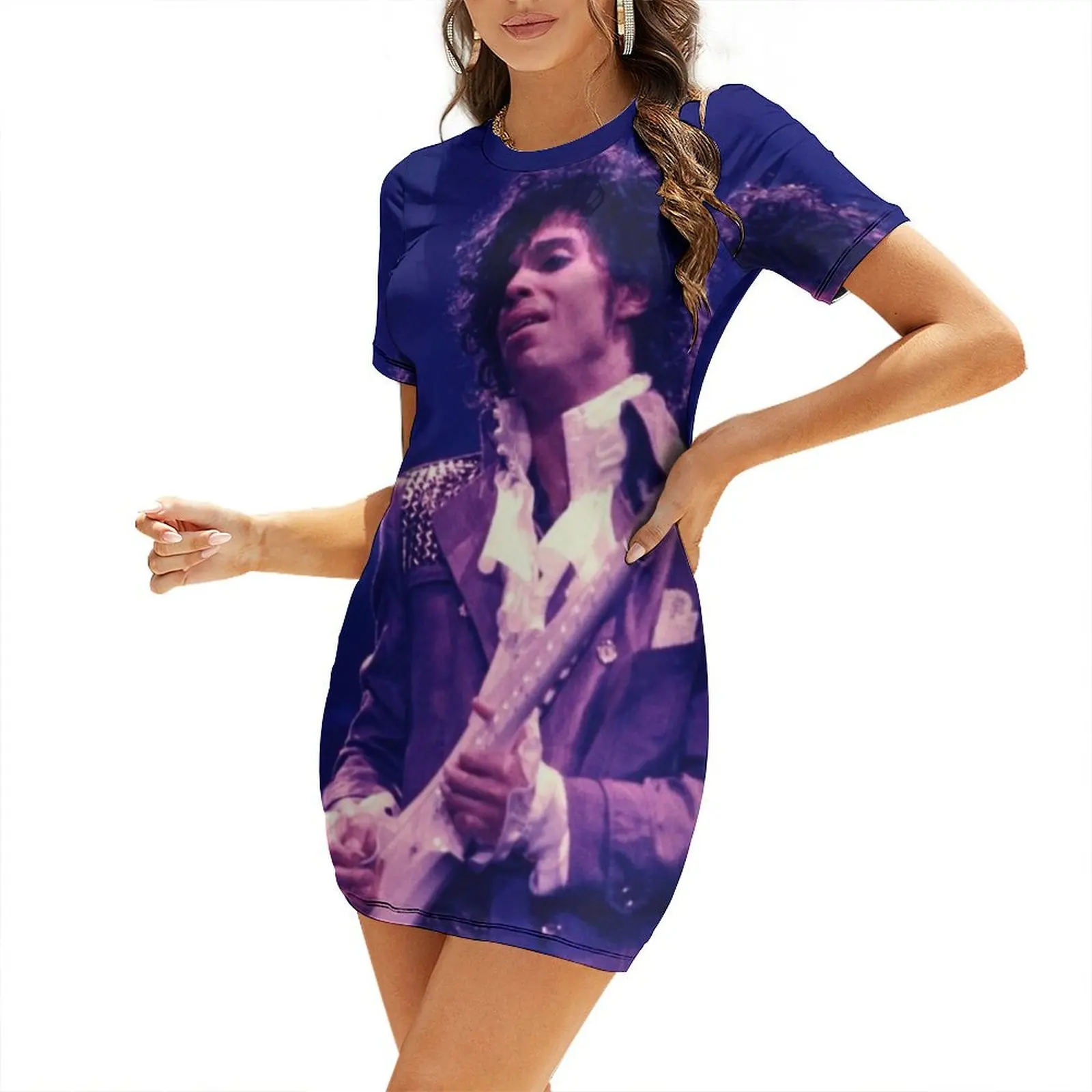 

The Show Purple Short-Sleeved Dress Bride dresses summer dress daily womans clothing Dress