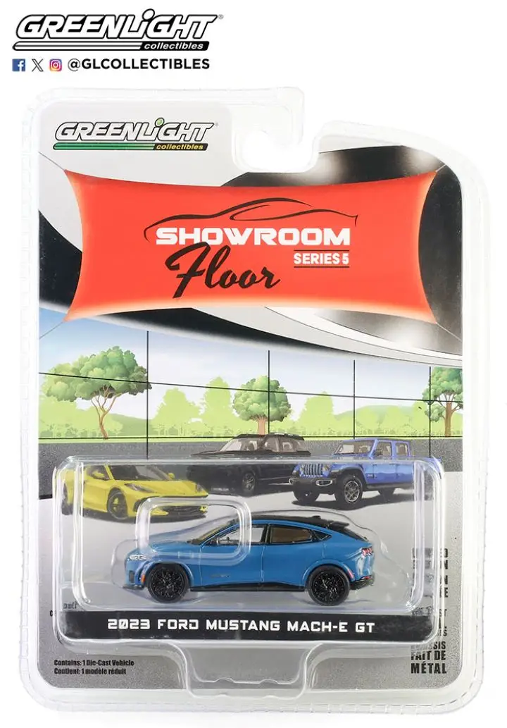 

GREENLIGHT 1:64 2023, Ford Electric Mustang Mach-E GT Blue 68050-F, коллекция литого под давлением сплава, модель автомобиля, украшение в подарок