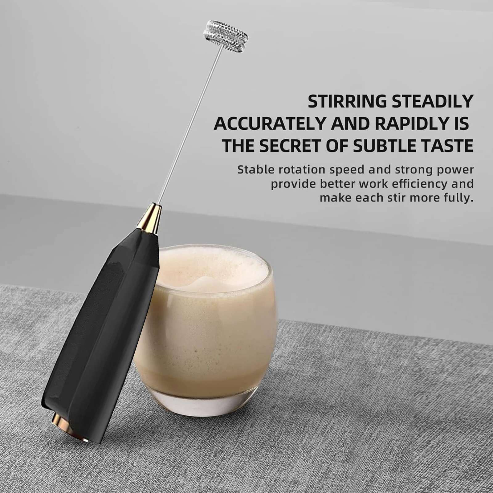 휴대용 강력한 우유 거품기 라떼에 적합 전기 배터리 구동 휘스크 음료 믹서 커피 거품기 계란 거품기