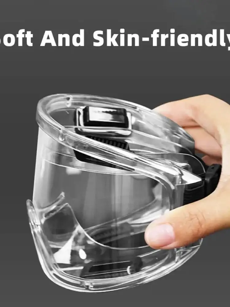AliExpress NONE Safety Glasses - Splash-Proof, Dust-Proof & Sand-Proof Goggles, Adjustable Clear Eyewear for Cycling, Skiing and Sports