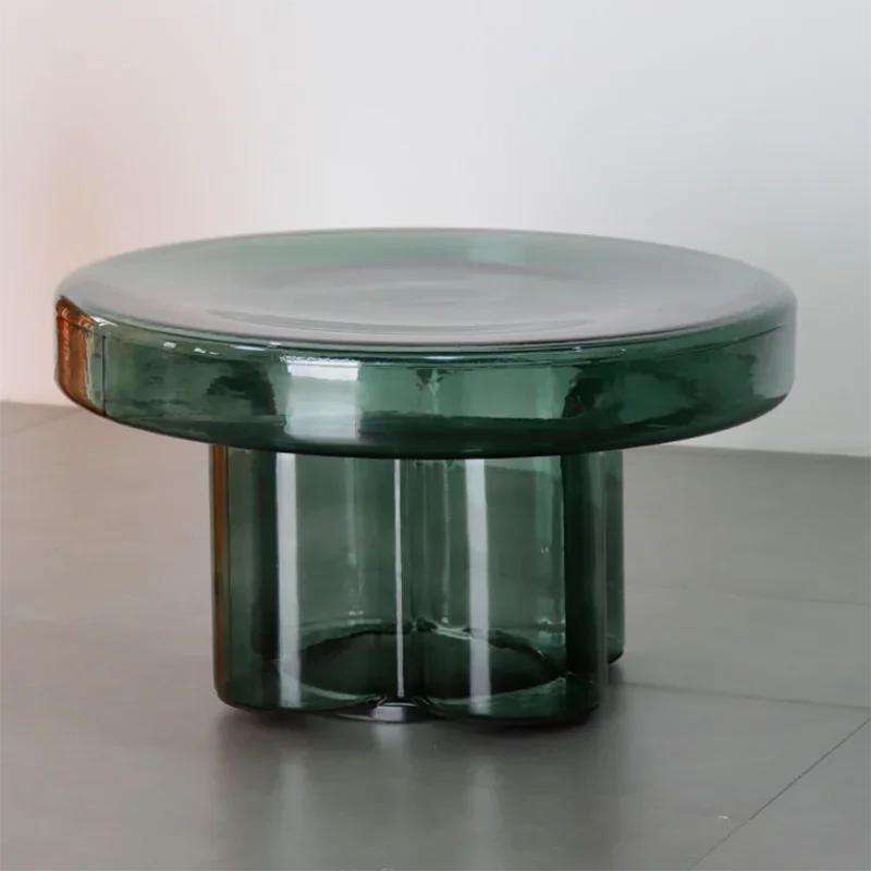 Minimalist Clear Modern Coffee Table Design Bedroom Glass Standing Coffee Table Aesthetic Unique Mesa Plegable Home Furniture