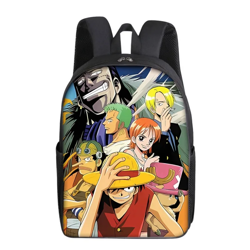 16inch One Piece Polyester Backpacks Anime Luffy Shoulders Bags Large Kids Knapsacks Boys Girls School Bags Children Gift New