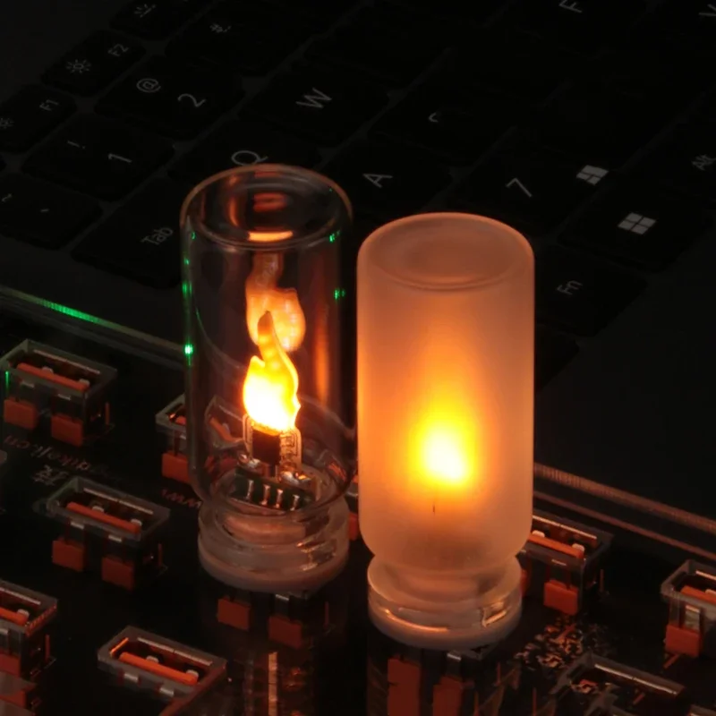 

5V LED Simulated Flame Light Bulb USB Candle Light Mini Night Light Festival Car Power Bank Portable Decorative Light Bulb