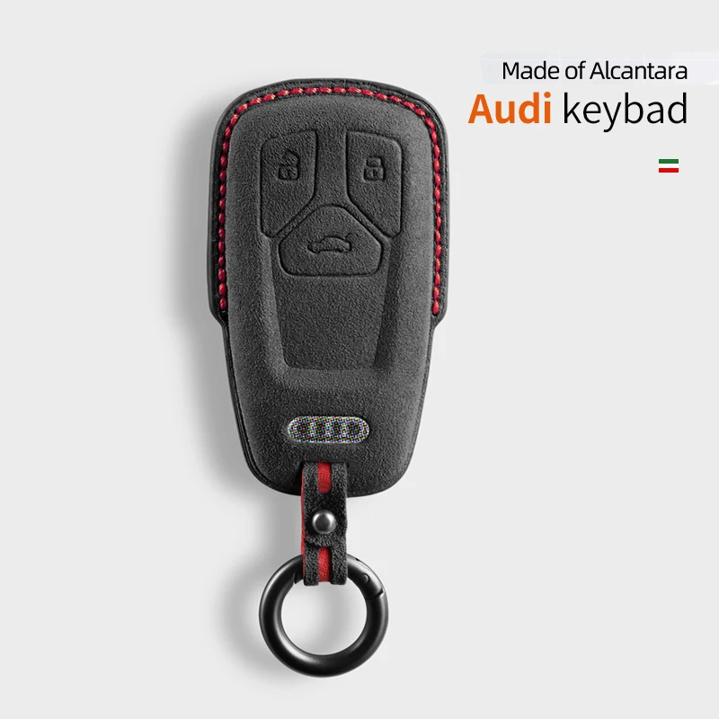 New suede Car Key protection shell F For Audi A4 B9 A5 Q5 Q7 8W S4 S5 TT 8S RS TFSI high-quality auto key case accessories