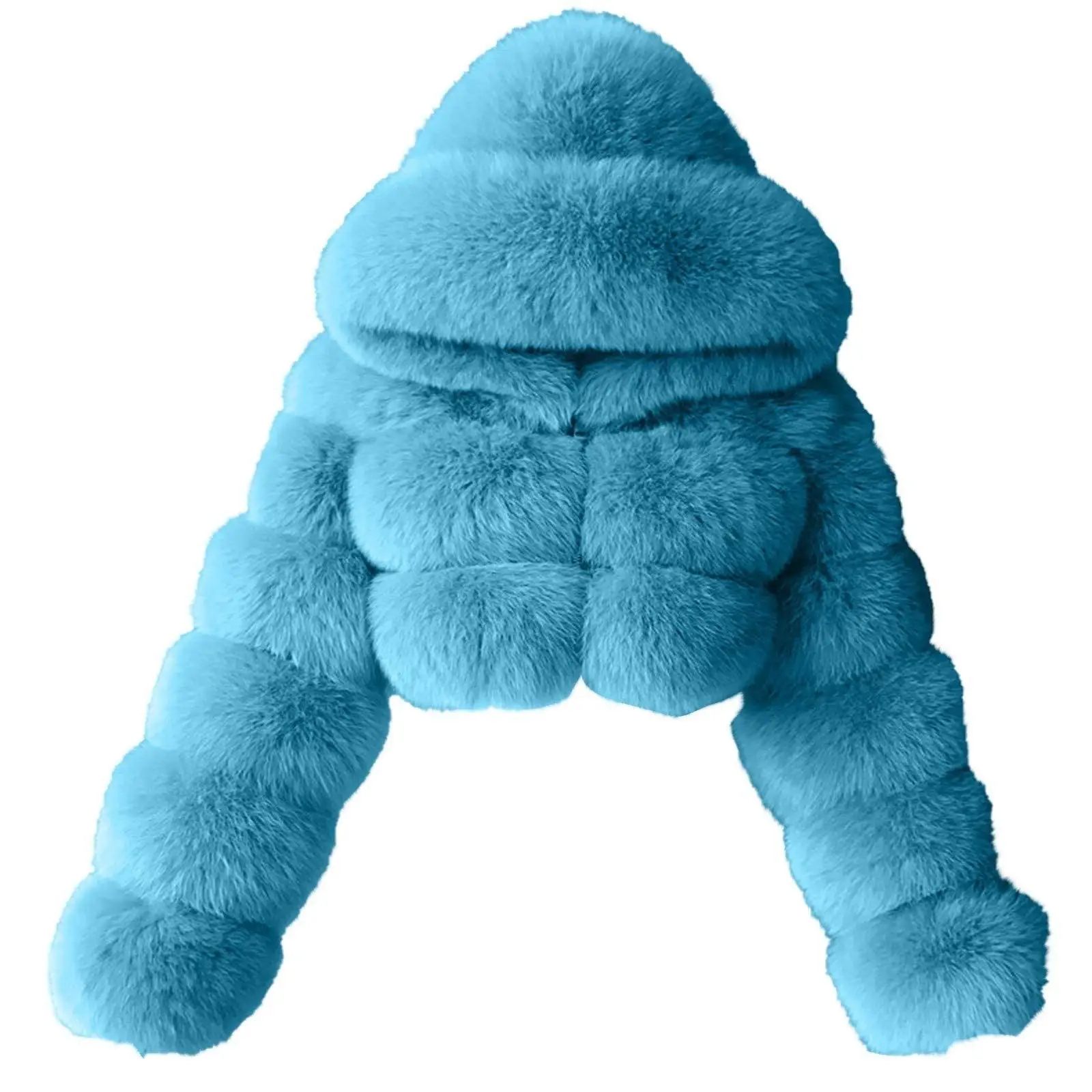 若い女性の毛皮コート、豪華なスプライシングファーのジャケット、フード付き、冬用、クロスボーダー、若い女性向け、ウルトラオート