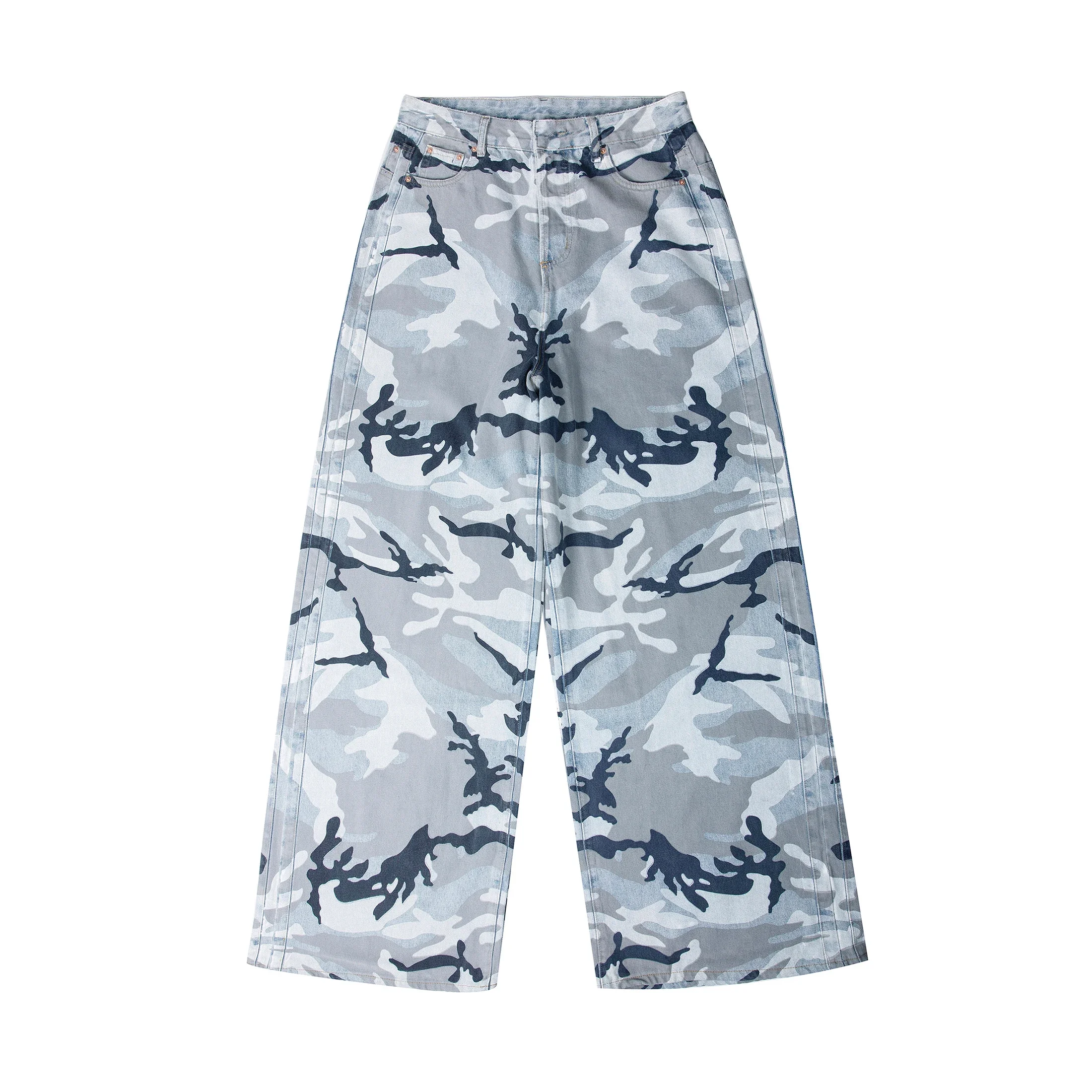 NIGO Men's Blue Baggy Jeans Loose Casual Denim Pants High Street Fashion Trend Trousers Ngvp #nigo9989