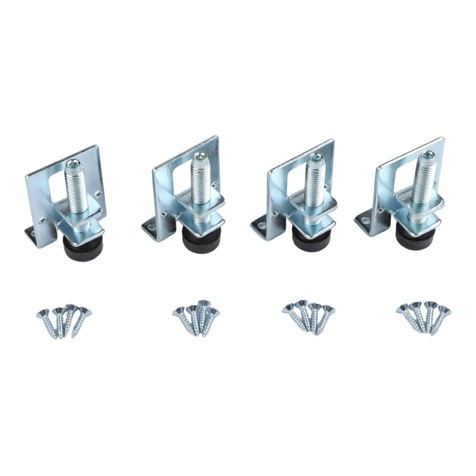 Industrial-Grade Adjustable Foot Pads for Wardrobe Frame Support with Carbon Steel Body and Rubberized Contact