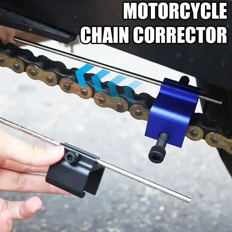 Aluminum Alloy Motorcycle Chain Alignment Tool for ATV Chain Adjuster Breaker and Riveter Set No-scratch Motorcycle Maintenance - Image 2