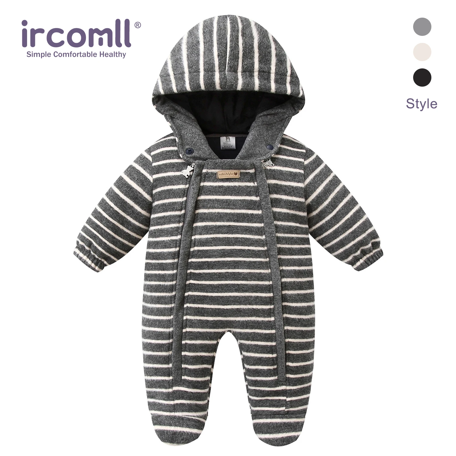 

Ircomll новые зимне-осенние комбинезоны для новорожденных, композитный шерстяной флисовый комбинезон для девочек и мальчиков, детская куртка, детское пальто