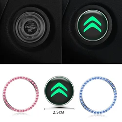 Car Engine Luminous Start Stop Button Cover Sticker Decoration for Citroen Xsara Picasso C2 C3 C4 C4l C5 Saxo Ds3 Ds4 Elysee C5