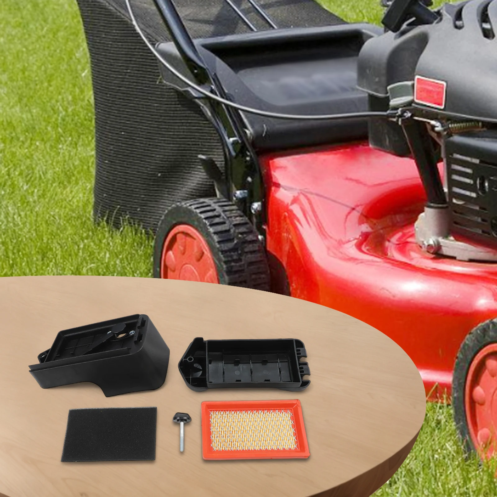 

Воздушный фильтр для газонокосилки для технического обслуживания на открытом воздухе. Простой в установке воздушный фильтр. Сезонная работа. Как показано на рисунке. Простая установка. Дизайн.