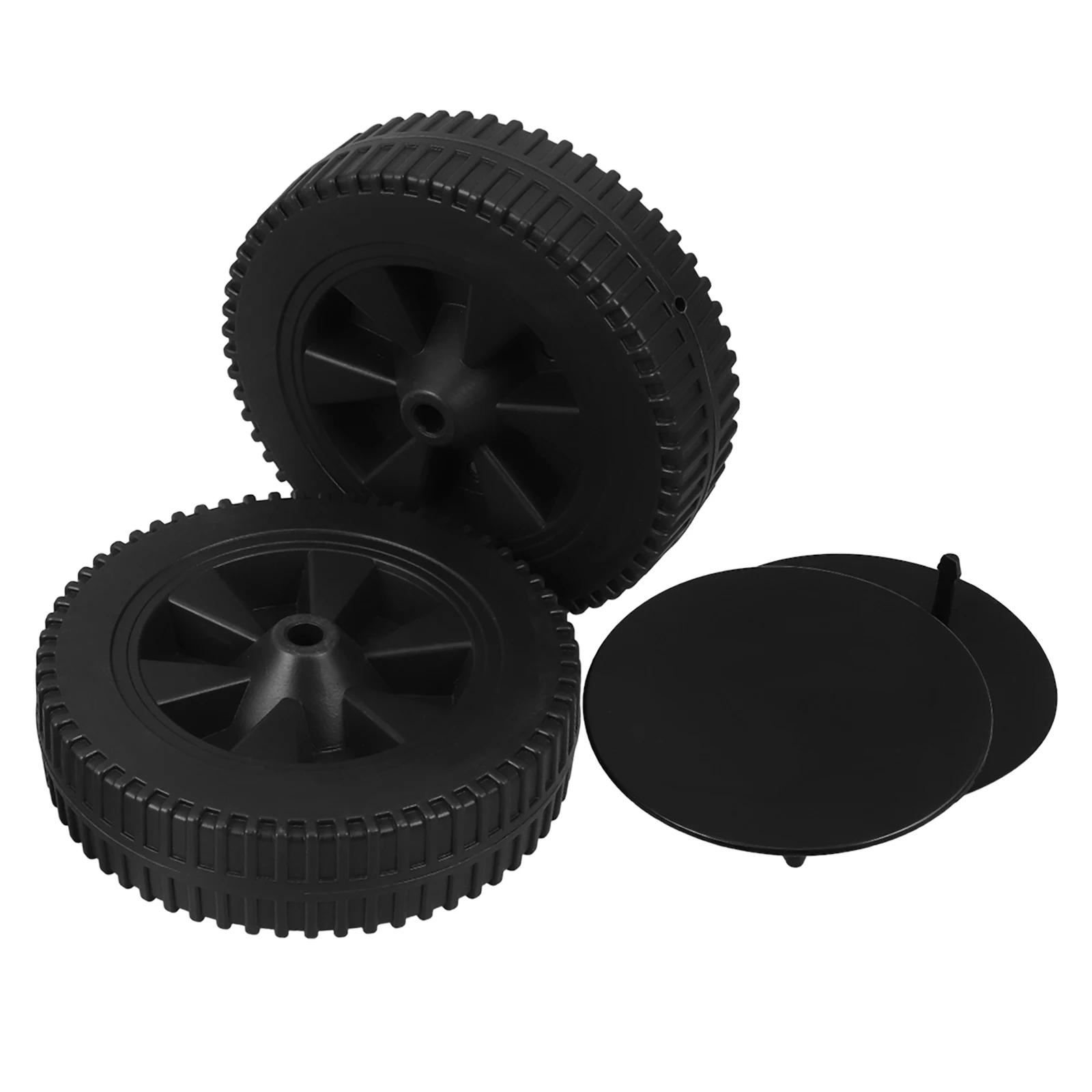 

2Pcs 7 Inch Plastic Grill Wheels Directional Heavy Duty Bbq Cart Replacement Gas Grill Trolley Heat Resistant Wear
