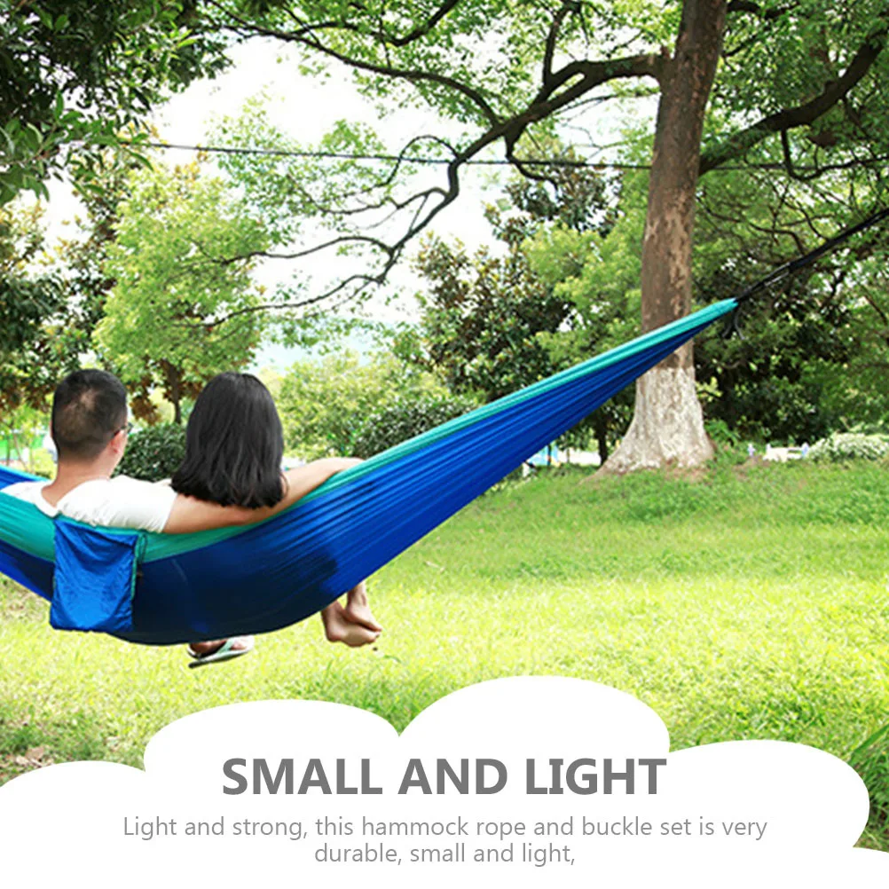 

1Set Lightweight Hammock Straps for Trees Heavy Duty Fixing Ropes with Buckles Portable Outdoor Camping Hiking Swing Gear