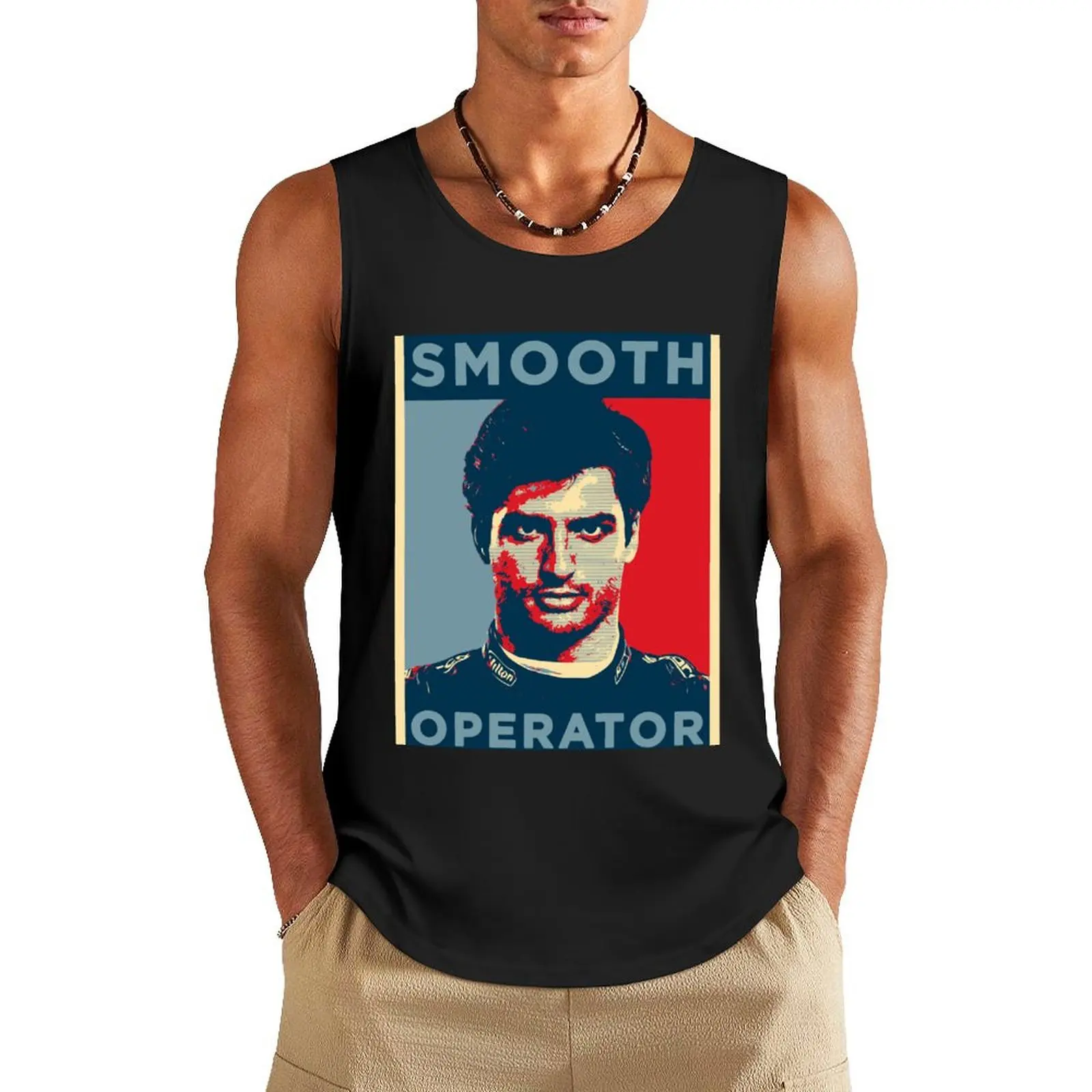 

Carlos Sainz Smooth Operators Tank Top gym shirts vest men sports clothes for men mens gym clothes