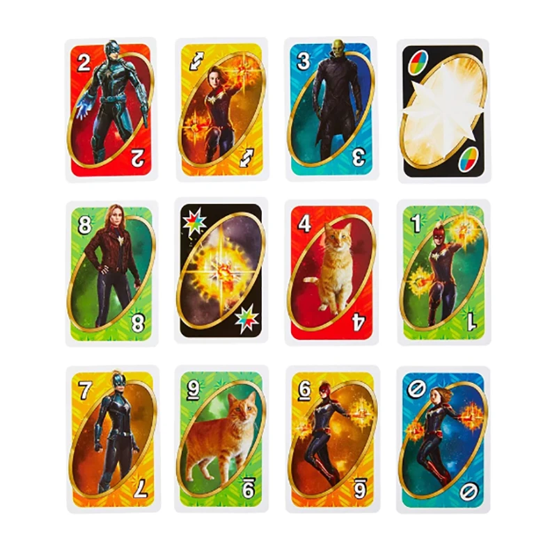 UNO FLIP! Avengers Board Game Anime Cartoon Figure Pattern Family Funny Entertainment uno Cards Games Christmas Gifts