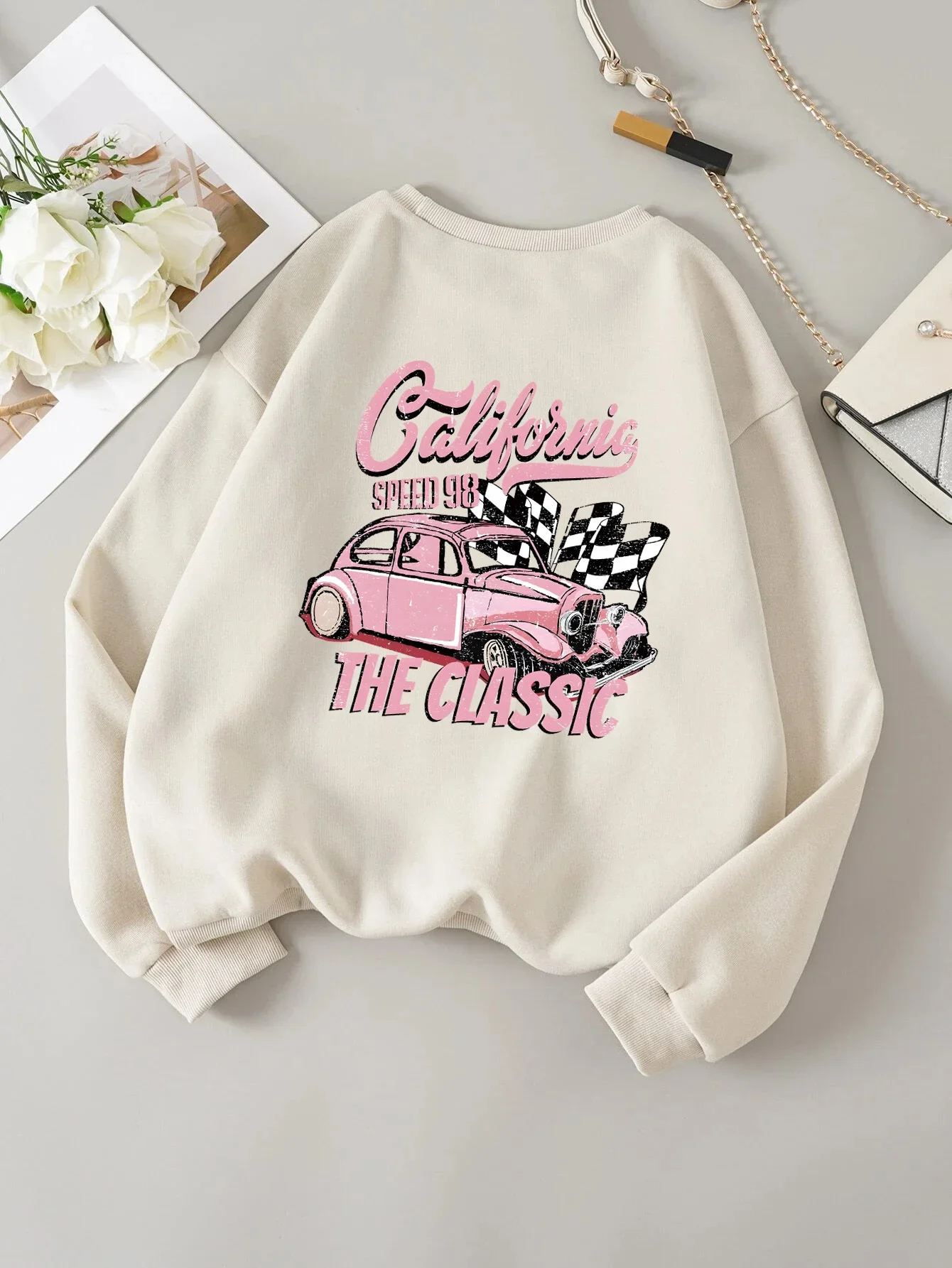 

California The Classic Printed Tracksuit Women Basic Fashion All Match Hoodie Graphic Funny Hoodies Harajuku Original Sweatshirt