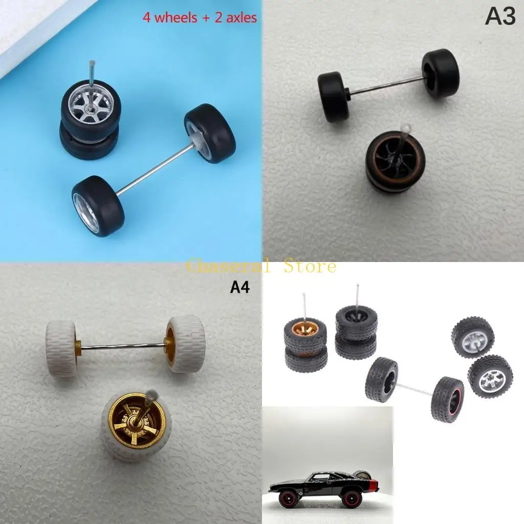 E7CE 4PCS Durable Remote Control Model For 1/64 Diecast Trucks With Round Rod Axles