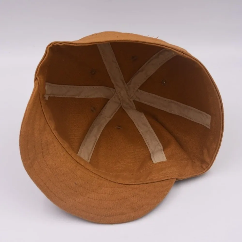 Berretto da baseball a tesa corta semplice tinta unita Cappello da sole in cotone stile giapponese Protezione solare Berretto con visiera a tesa piatta Sport