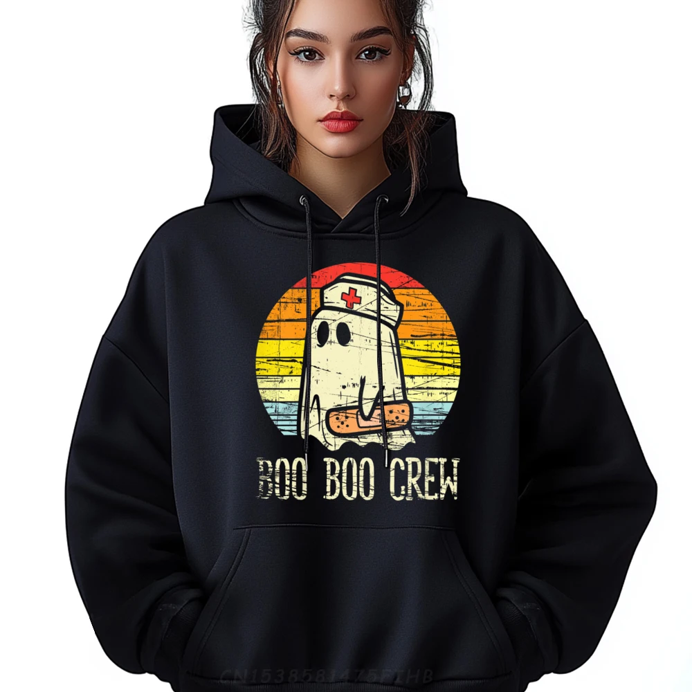 boo boo crew nurse halloween nurses rn ghost Cream Hoodies Custom Hoodies Creative