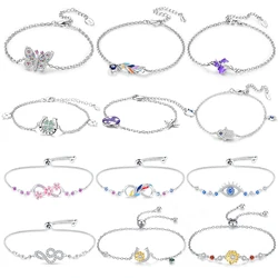 Mode 925 Silber Baum Des Lebens Anhänger Armbänder Für Frauen Funkelnden Zirkon Unendlichkeit Symbol Armband Valentinstag Schmuck