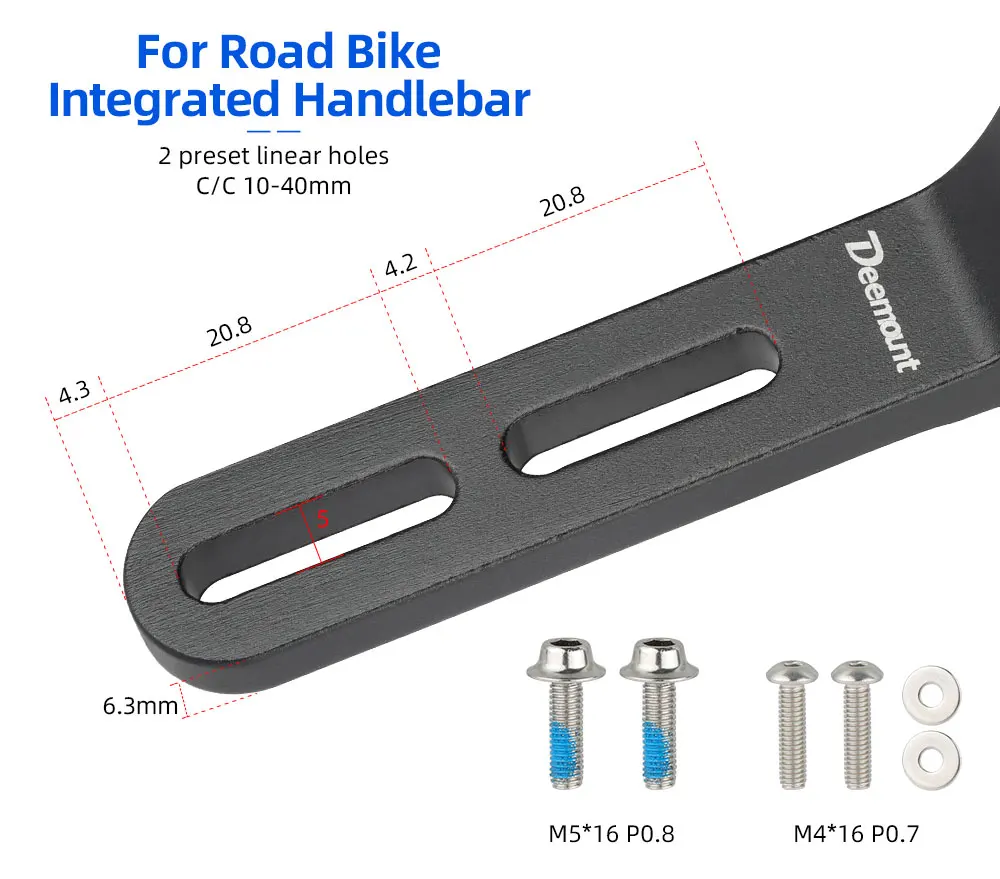 Integrierter Fahrrad-Lenker-Tachometerhalter mit 3 Basishaltern, passend für Garmin Wahoo Bryton, Doppeladapter für die Installation von Licht und Kamera – Detail 11