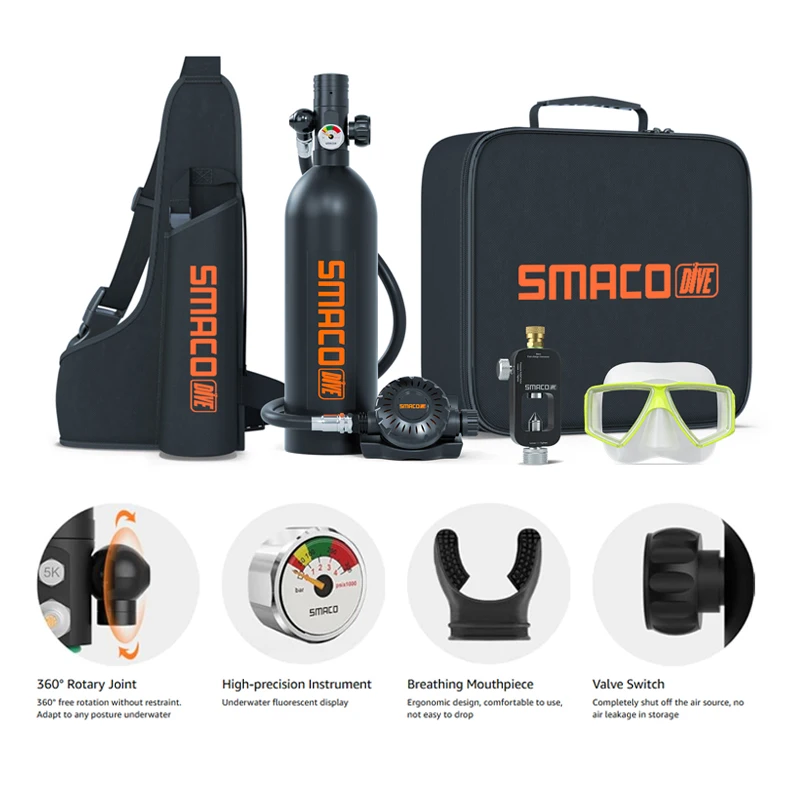 SMACO DIVE 1L Mini Scuba Diving Tank: تقييم ونصائح للاستخدام الفعّال