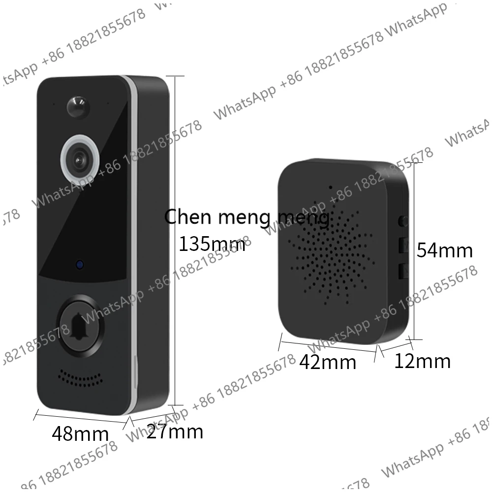 

1080P WIFI Video Doorbell TTLOCK App Smart Home Door Bell Wireless Security Camera Doorbell PIR Motion Detection
