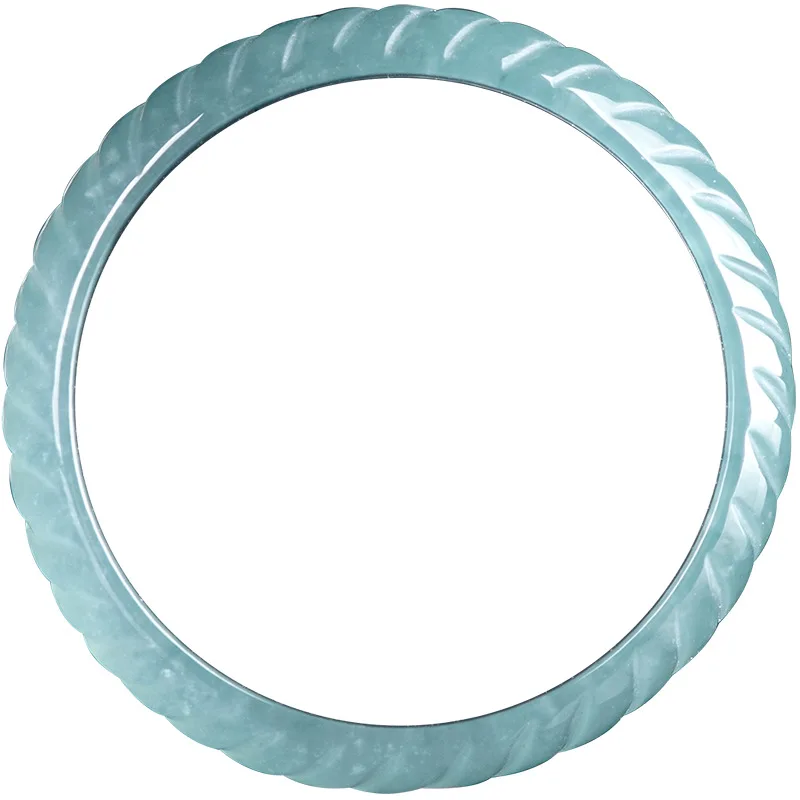 Original Natural A-grade Jade Blue Water Dragon Scale Ring Three Dimensional Carving Ice Stone Male Female Jadeite Jewelry