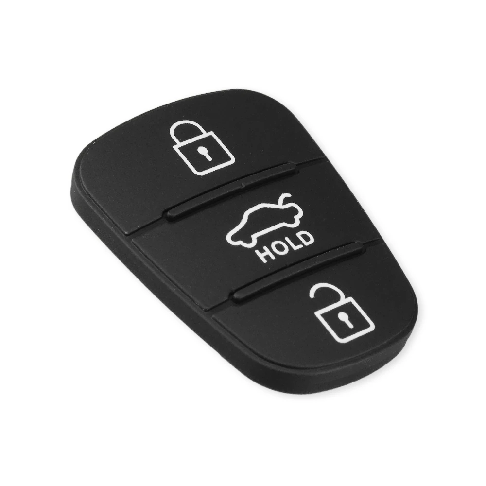 KEYYOU Schlüssel Fob Fall Gummi Pad Für Hyundai IX35 I30 Tucson l10 l20 l30 Kia Rio Accent K2 K5 Rio sportage Flip Key 3 Tasten