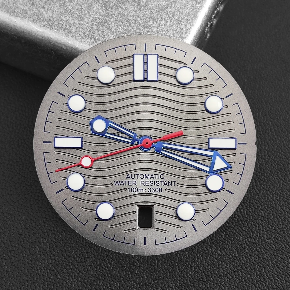 NH35 31mm Dial Seahorse Movement Green Luminous Dial Custom Logo Dial Suitable for NH35/NH36 Movement Watch Accessories