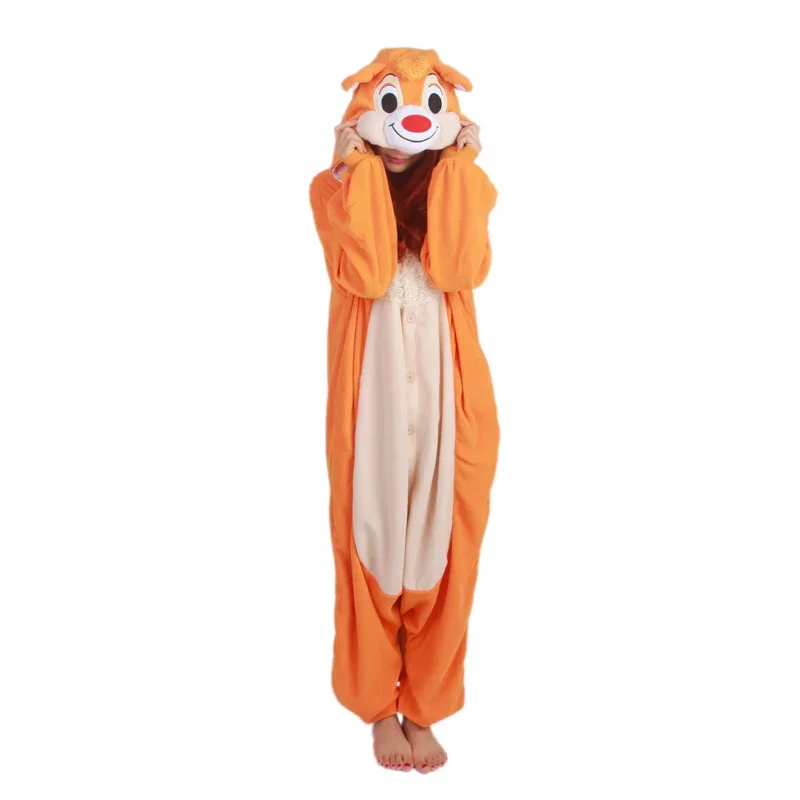 Chipmunks Full Body Kigurumi Squirrel Onesies For Adults Cosplay Costume Anime Sleepwear One-Piece Pijamas Christmas Halloween