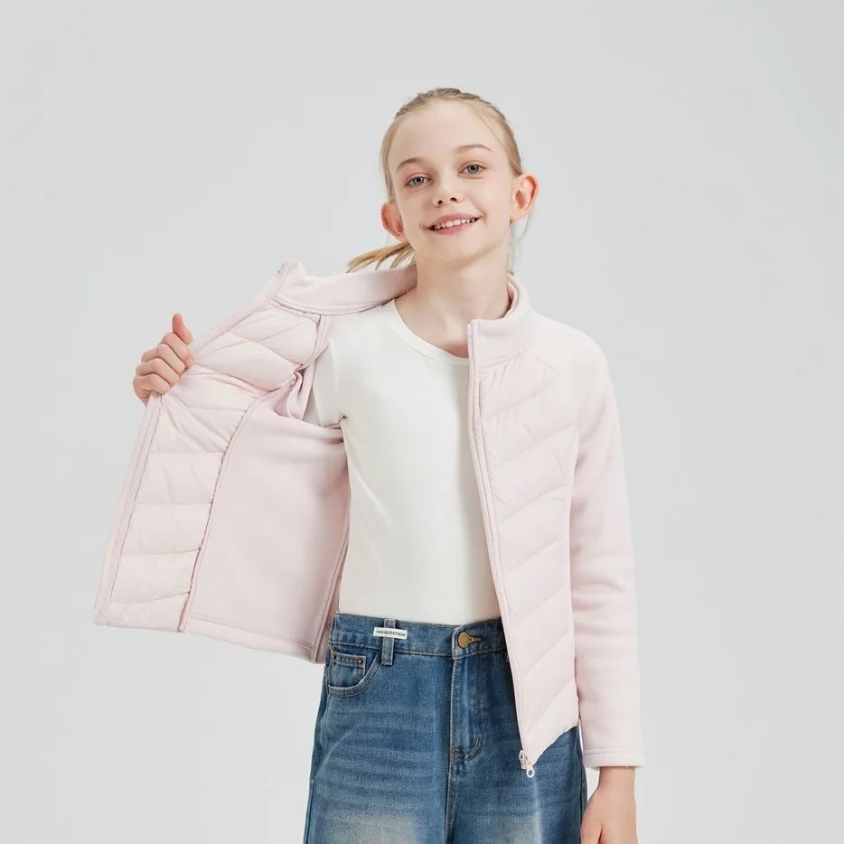 Intelligence Movement Down Jacket 90% White Duck Down Figure Skating Coat for Kids